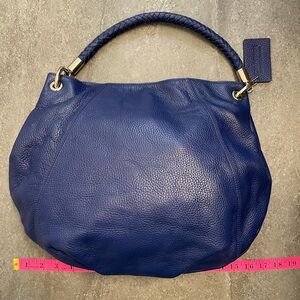 Danier Navy Leather Shoulder Bag